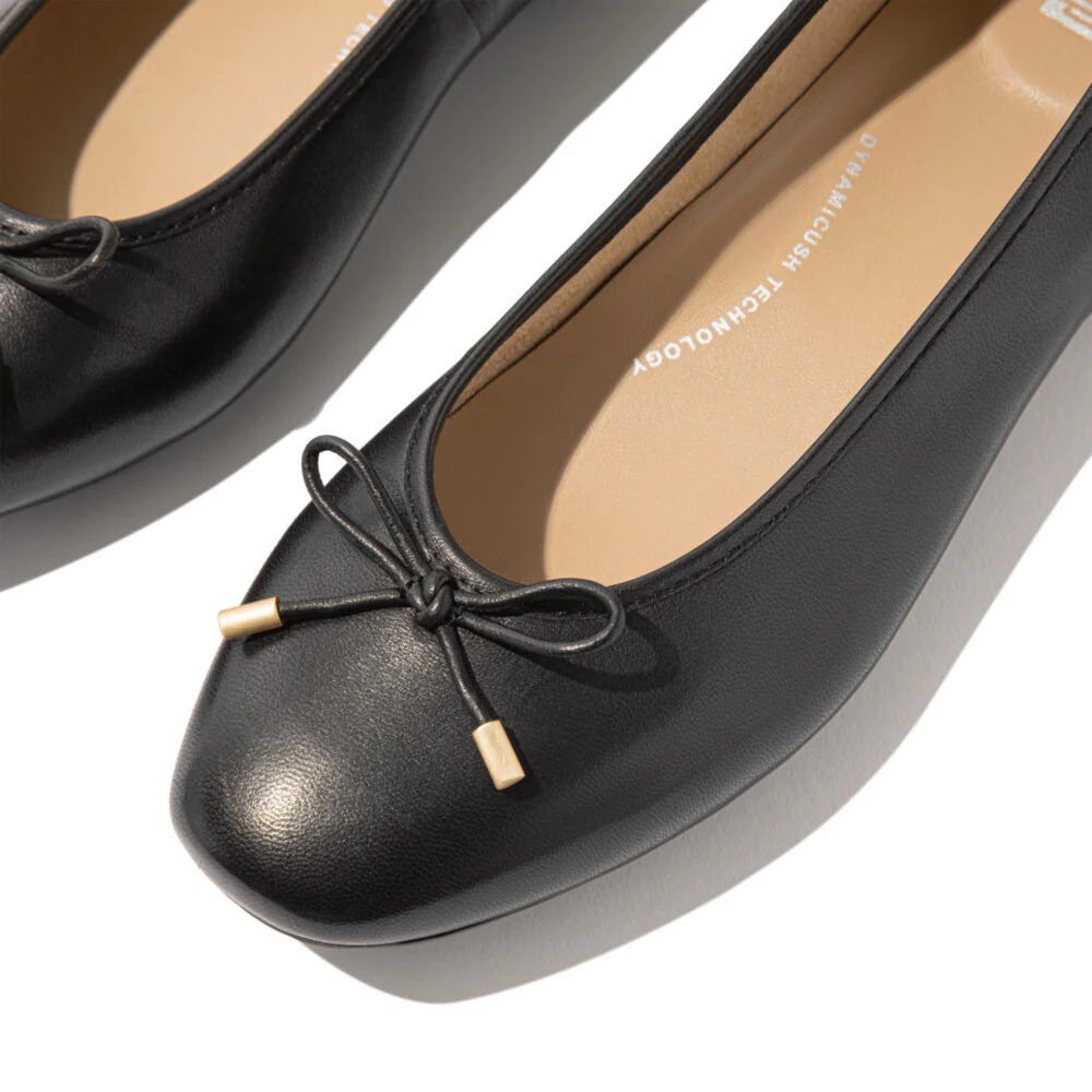 FITFLOP Delicato Bow Soft Leather Ballet Flats (Women) - Image 3