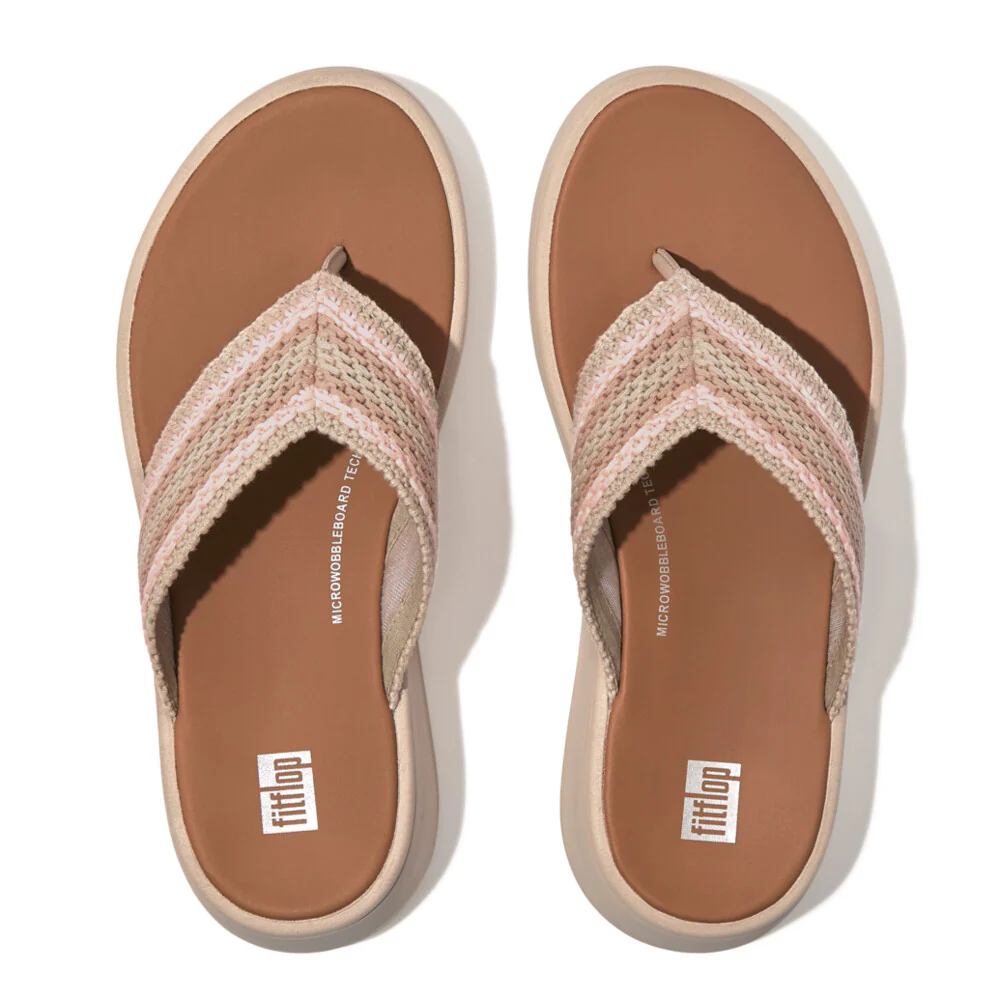 FITFLOP F-Mode Crochet Flatform Toe-Post Sandals (Women) - Image 3