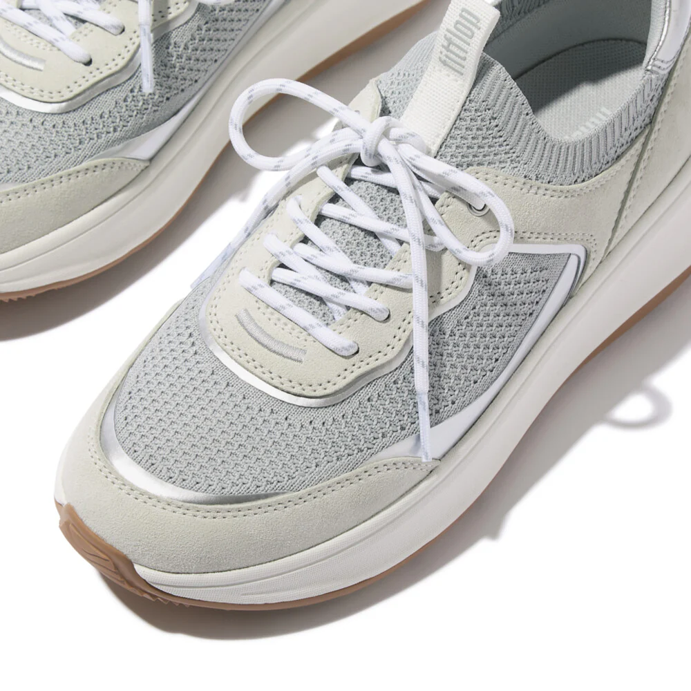 FITFLOP F-Mode Suede/Knit Flatform Slip-On Laced Sneakers (Women) - Image 5