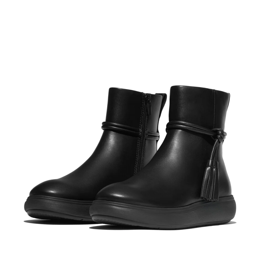 FITFLOP iQ-Comff Tassel Leather Short Boots (Women) - Image 4