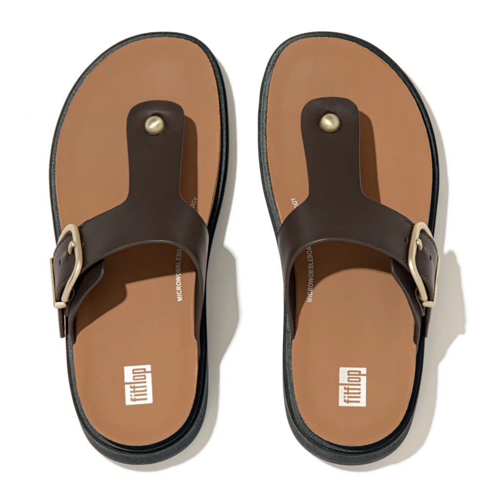 FITFLOP Gen-FF Buckle Leather Toe-Post Sandals (Women) - Image 3