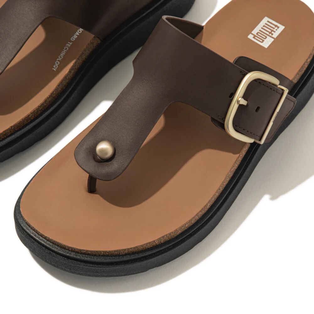 FITFLOP Gen-FF Buckle Leather Toe-Post Sandals (Women) - Image 4